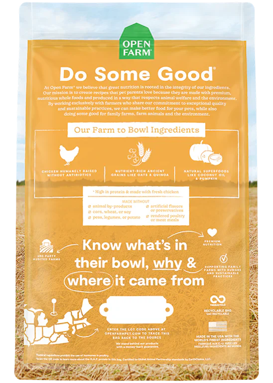 Open Farm | Harvest Chicken & Ancient Grains | Dry Dog Food Near Me Toronto | ARMOR THE POOCH